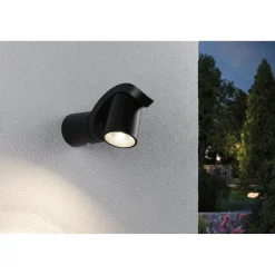 LED-ulkoseinävalaisin liiketunnistimella Paulmann Cuff, IP44, 3000K, korroosionkestävä, antrasiitti