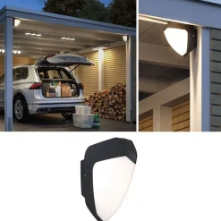 LED-ulkoseinävalaisin liiketunnistimella Paulmann Ikosea, IP44, 5x20.3cm, korroosionkestävä, antrasiitti