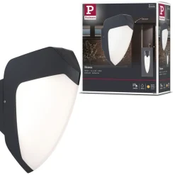 LED-ulkoseinävalaisin liiketunnistimella Paulmann Ikosea, IP44, 5x20.3cm, korroosionkestävä, antrasiitti
