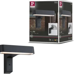 LED-ulkoseinävalaisin liiketunnistimella Paulmann Ito Horizontal, IP44, 3000K, antrasiitti