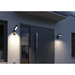 LED-ulkoseinävalaisin liiketunnistimella Paulmann Ito Horizontal, IP44, 3000K, antrasiitti