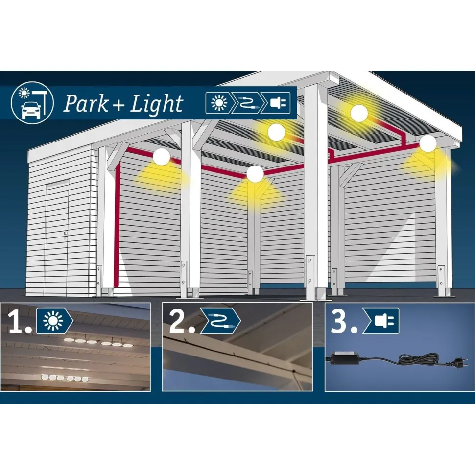LED-ulkoseinävalaisin liiketunnistimella Paulmann Park + Light Ikosea, IP44, 3000K, antrasiitti