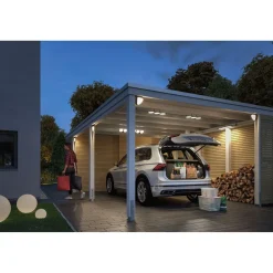 LED-ulkoseinävalaisin liiketunnistimella Paulmann Park + Light Ikosea, IP44, 3000K, antrasiitti
