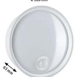 LED-ulkoseinävalaisin liiketunnistimella Paulmann Platomo, IP44, 18cm, 3000K, korroosionkestävä, musta