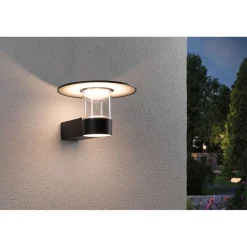 LED-ulkoseinävalaisin liiketunnistimella Paulmann Sienna, IP44, 3000K, korroosionkestävä, antrasiitti