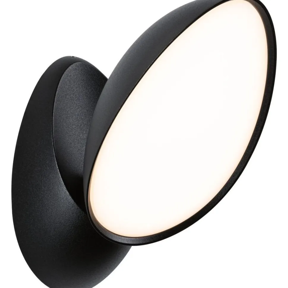 LED-ulkoseinävalaisin Paulmann Batona, IP44, 3000K, antrasiitti