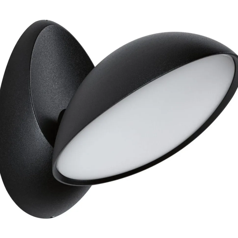 LED-ulkoseinävalaisin Paulmann Batona, IP44, 3000K, antrasiitti