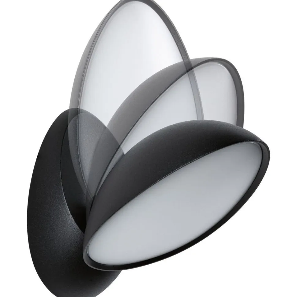LED-ulkoseinävalaisin Paulmann Batona, IP44, 3000K, antrasiitti