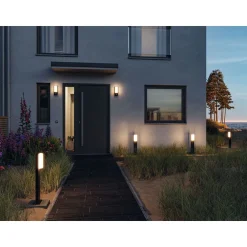 LED-ulkoseinävalaisin Paulmann Bonnie, IP44, 3000K, antrasiitti