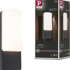 LED-ulkoseinävalaisin Paulmann Bonnie, IP44, 3000K, antrasiitti
