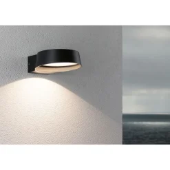 LED-ulkoseinävalaisin Paulmann Capea Grand, IP44, 3000K, antrasiitti