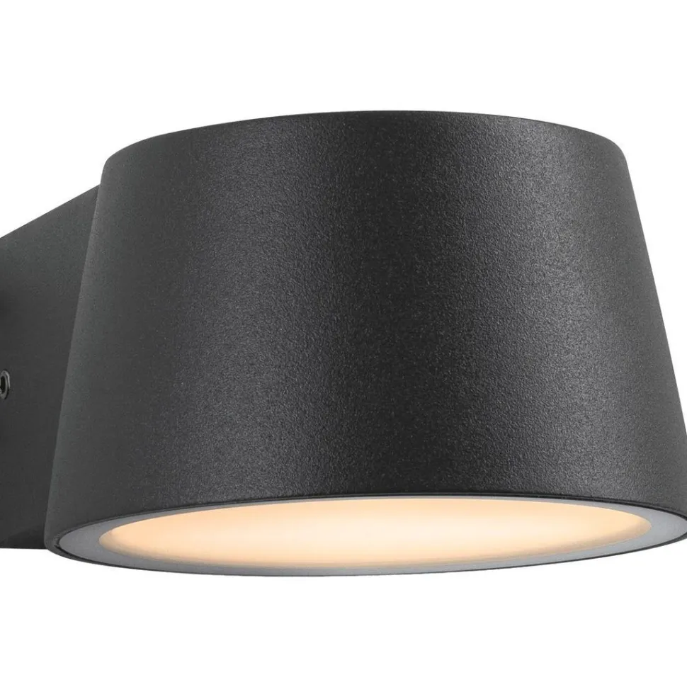 LED-ulkoseinävalaisin Paulmann Capea, IP44, 2200K, antrasiitti