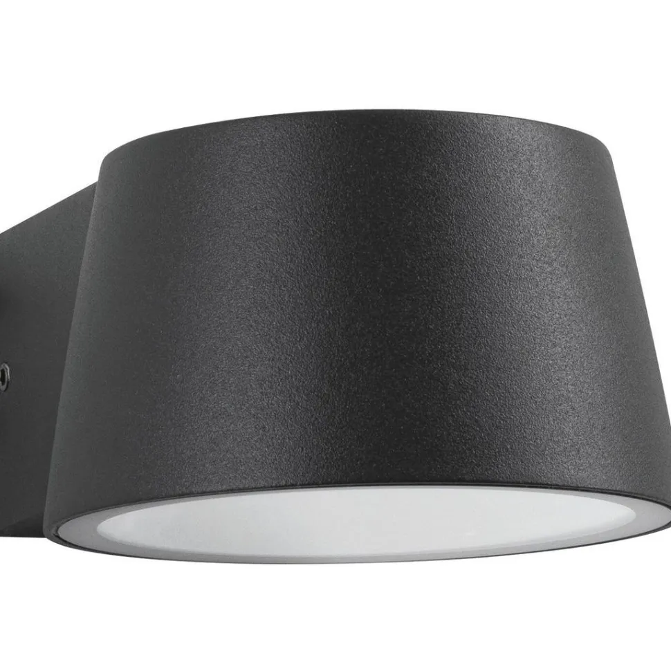 LED-ulkoseinävalaisin Paulmann Capea, IP44, 2200K, antrasiitti