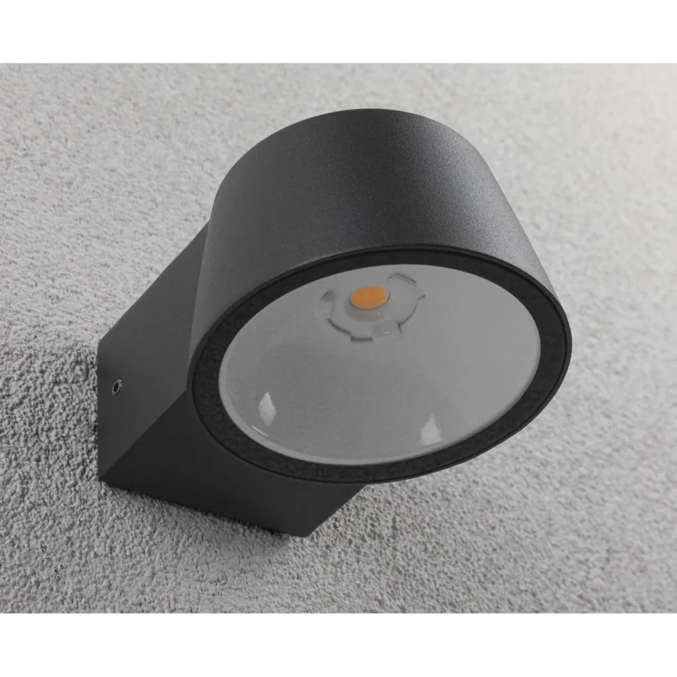 LED-ulkoseinävalaisin Paulmann Capea, IP44, 2200K, antrasiitti