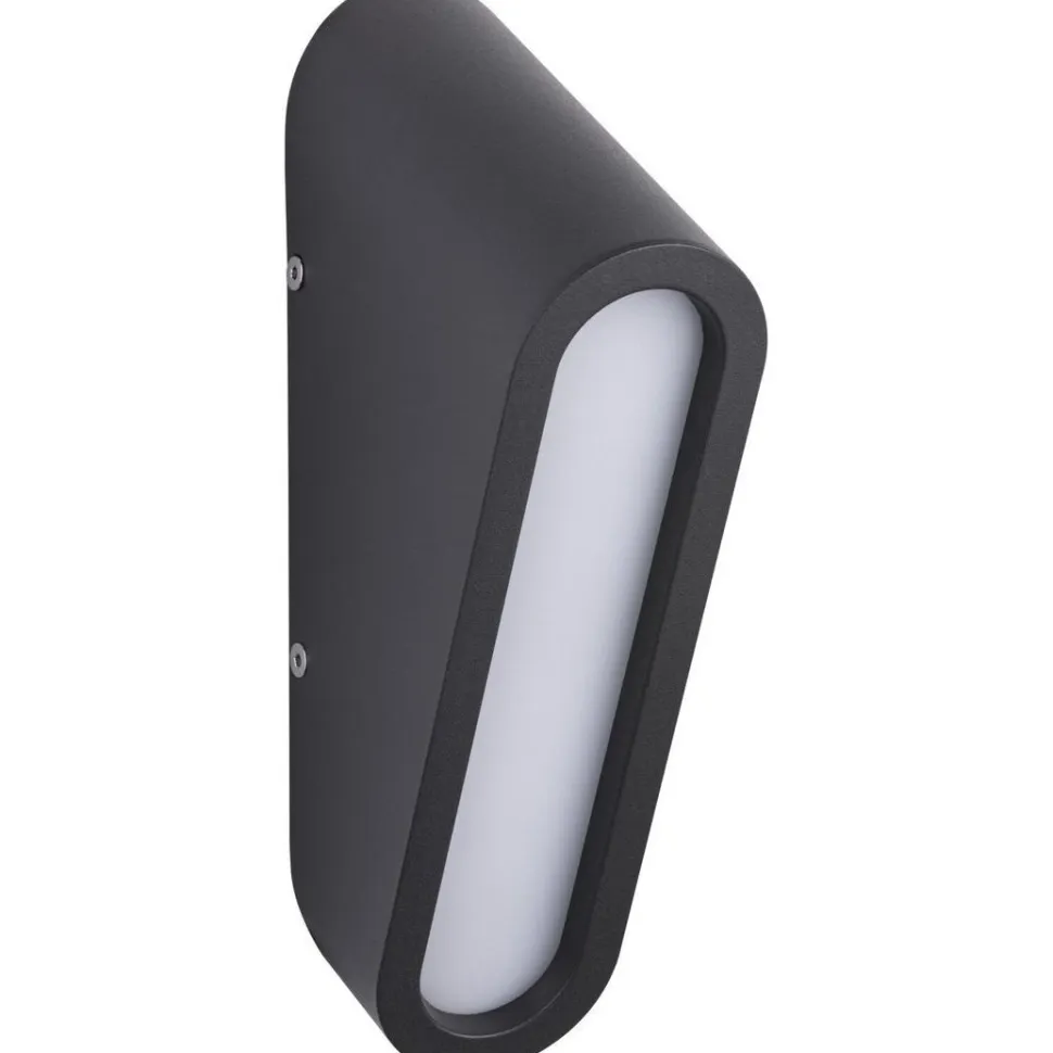 LED-ulkoseinävalaisin Paulmann Clif, IP44, 3000K, korroosionkestävä, antrasiitti