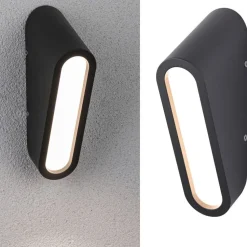 LED-ulkoseinävalaisin Paulmann Clif, IP44, 3000K, korroosionkestävä, antrasiitti