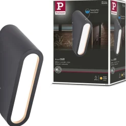 LED-ulkoseinävalaisin Paulmann Clif, IP44, 3000K, korroosionkestävä, antrasiitti