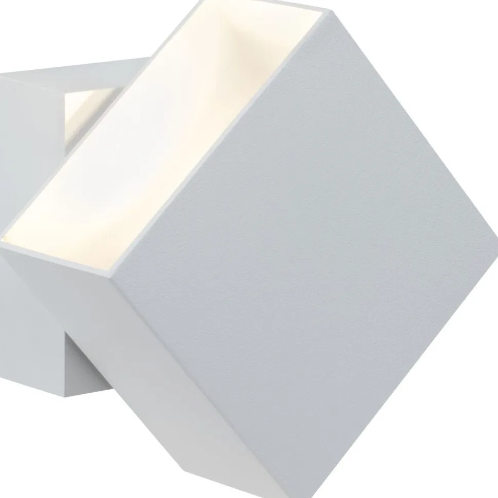 LED-ulkoseinävalaisin Paulmann Cybo Square, IP65, 10x10cm, 2700K, valkoinen