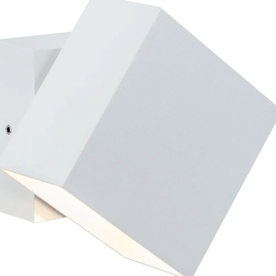 LED-ulkoseinävalaisin Paulmann Cybo Square, IP65, 10x10cm, 2700K, valkoinen