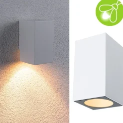 LED-ulkoseinävalaisin Paulmann Flame, IP44, 2200K, antrasiitti