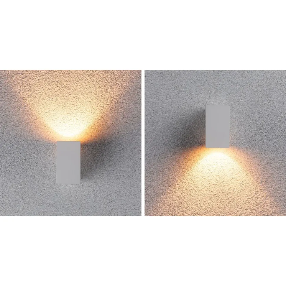 LED-ulkoseinävalaisin Paulmann Flame, IP44, 2200K, antrasiitti
