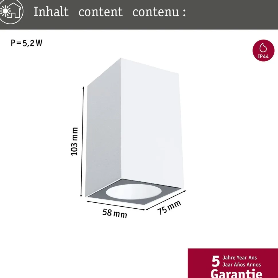 LED-ulkoseinävalaisin Paulmann Flame, IP44, 2200K, antrasiitti