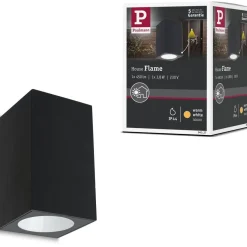 LED-ulkoseinävalaisin Paulmann Flame, IP44, 58x75mm, 3000K, 3.8W, 320lm, antrasiitti