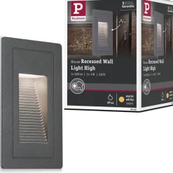 LED-ulkoseinävalaisin Paulmann High, IP44, 103x58mm, 3000K, 4W, 30lm, musta