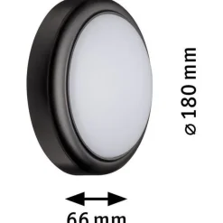 LED-ulkoseinävalaisin Paulmann, IP44, 180mm, 3000K, 15W, 1050lm, harmaa