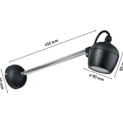 LED-ulkoseinävalaisin Paulmann Kikolo, Smart Home Zigbee 3.0, IP65, 90mm, RGBW+, antrasiitti