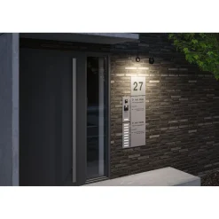 LED-ulkoseinävalaisin Paulmann Kikolo, Smart Home Zigbee 3.0, IP65, 90mm, säädettävä värilämpötila, antrasiitti