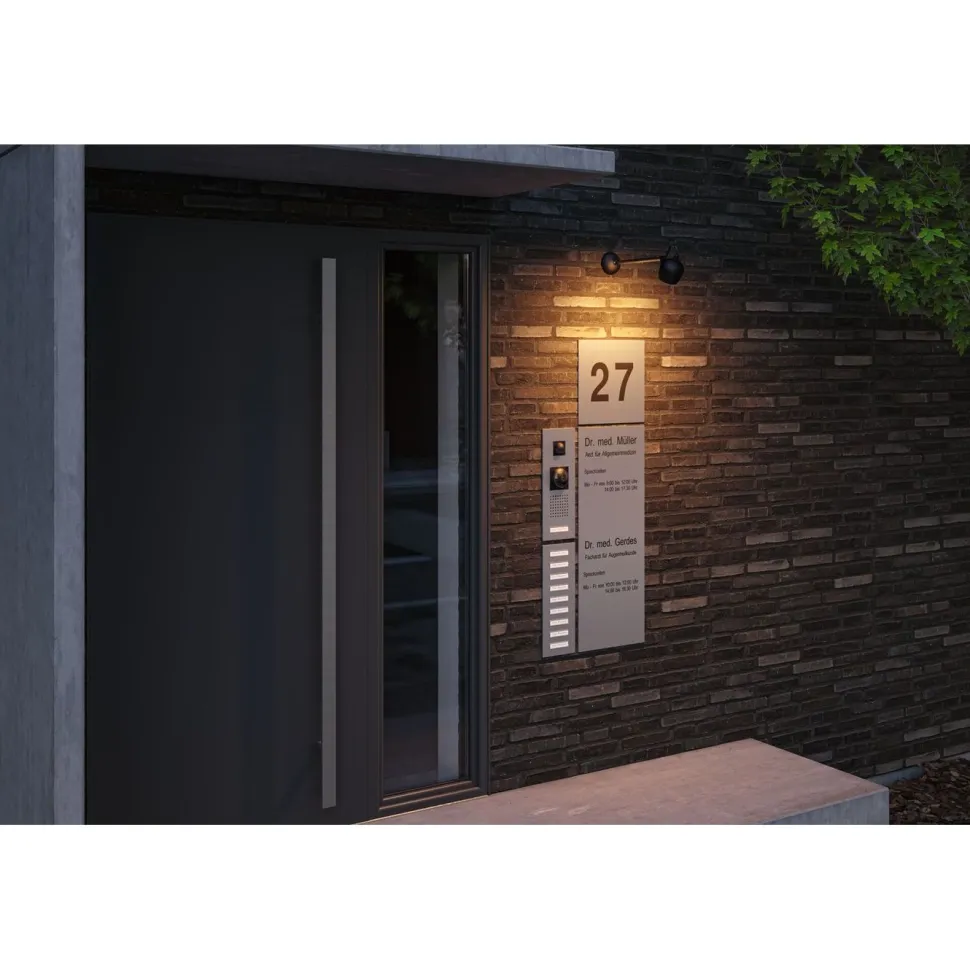 LED-ulkoseinävalaisin Paulmann Kikolo, Smart Home Zigbee 3.0, IP65, 90mm, säädettävä värilämpötila, antrasiitti
