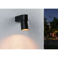 LED-ulkoseinävalaisin Paulmann Kimu, IP44, 80mm, 2200K, antrasiitti