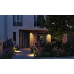 LED-ulkoseinävalaisin Paulmann Kimu, IP44, 80mm, 2200K, antrasiitti
