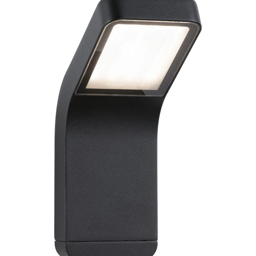 LED-ulkoseinävalaisin Paulmann Kulma, IP44, 3000K, korroosionkestävä, antrasiitti