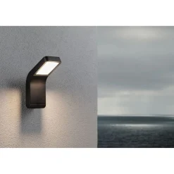 LED-ulkoseinävalaisin Paulmann Kulma, IP44, 3000K, korroosionkestävä, antrasiitti