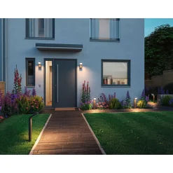 LED-ulkoseinävalaisin Paulmann Kulma, IP44, 3000K, korroosionkestävä, antrasiitti