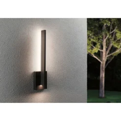 LED-ulkoseinävalaisin Paulmann Levka, IP44, 3000K, antrasiitti