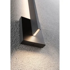 LED-ulkoseinävalaisin Paulmann Levka, IP44, 3000K, antrasiitti