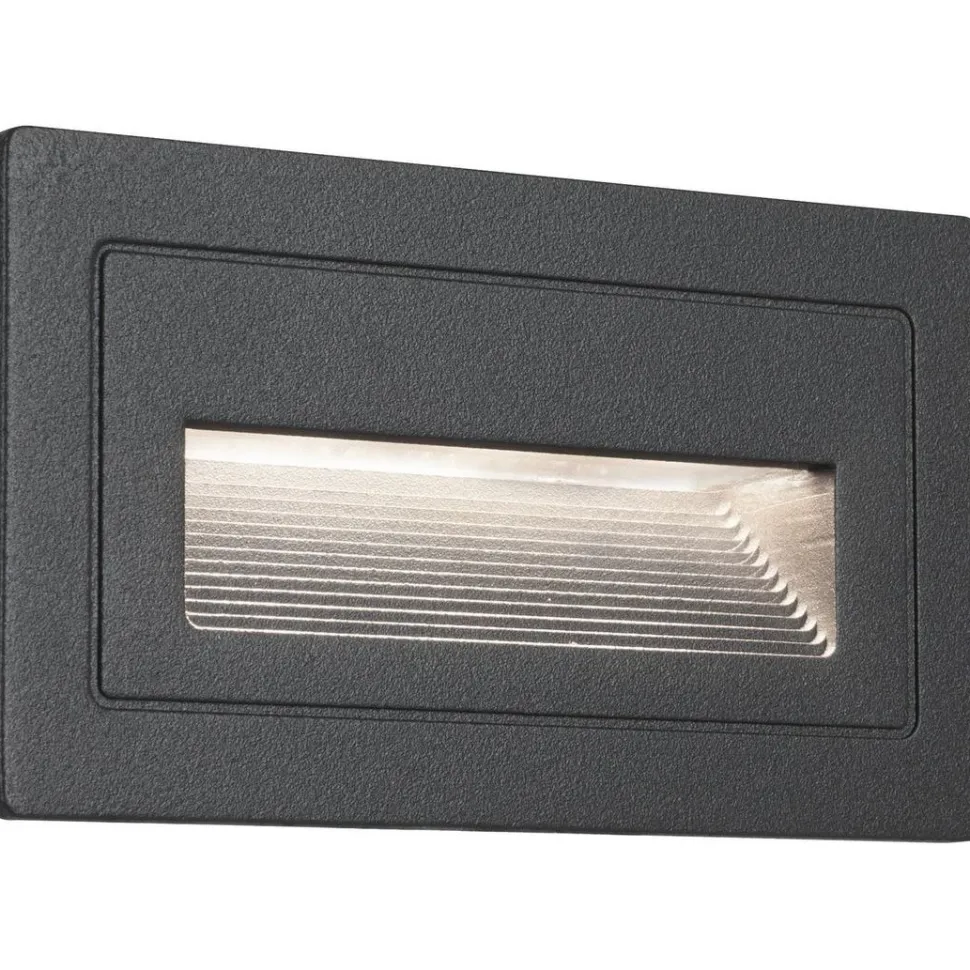 LED-ulkoseinävalaisin Paulmann Long, IP44, 103x58mm, 3000K, 4W, 30lm, musta