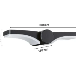 LED-ulkoseinävalaisin Paulmann Pekana, IP44, 30x13cm, 3000K, antrasiitti