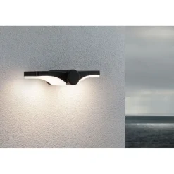 LED-ulkoseinävalaisin Paulmann Pekana, IP44, 30x13cm, 3000K, antrasiitti