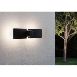 LED-ulkoseinävalaisin Paulmann Pekana, IP44, 30x13cm, 3000K, antrasiitti