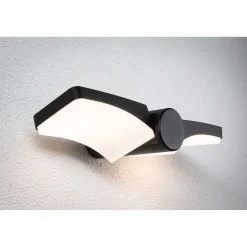 LED-ulkoseinävalaisin Paulmann Pekana, IP44, 30x13cm, 3000K, antrasiitti