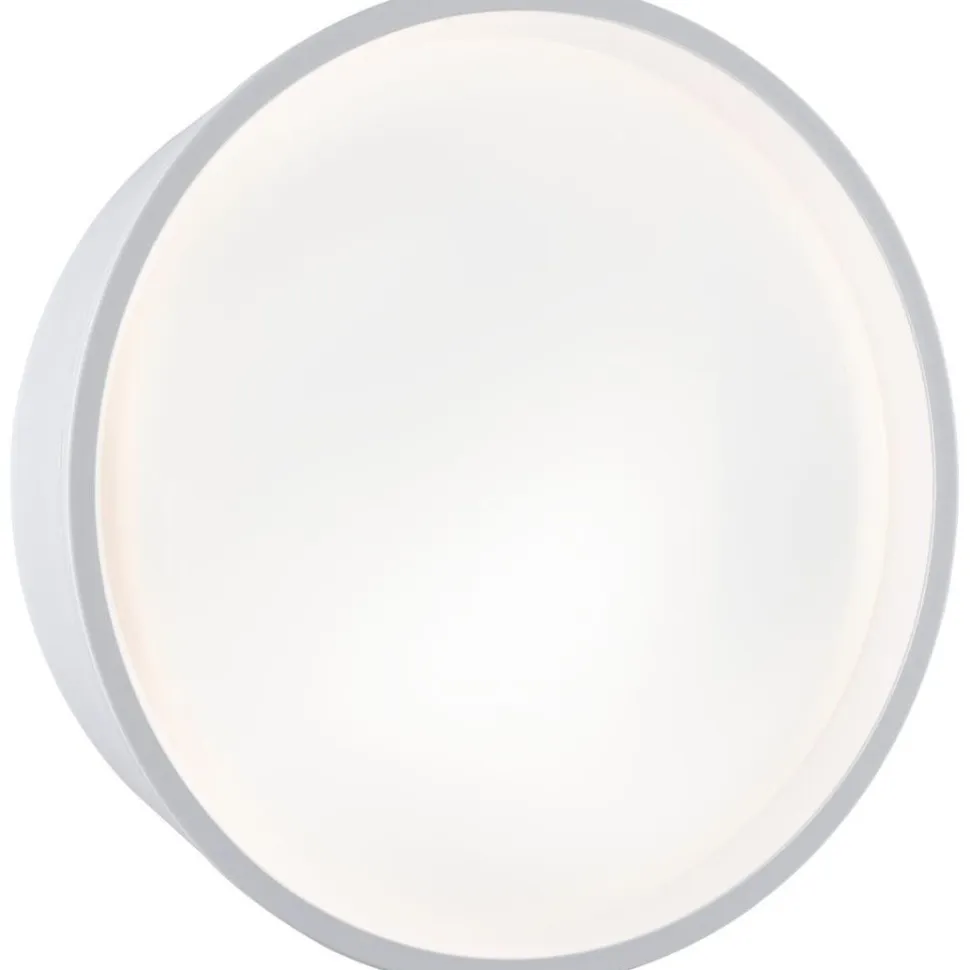 LED-ulkoseinävalaisin Paulmann Platomo, IP44, 18cm, 3000K, korroosionkestävä, valkoinen