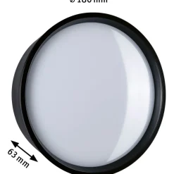 LED-ulkoseinävalaisin Paulmann Platomo, IP44, 18cm, 3000K, korroosionkestävä, valkoinen