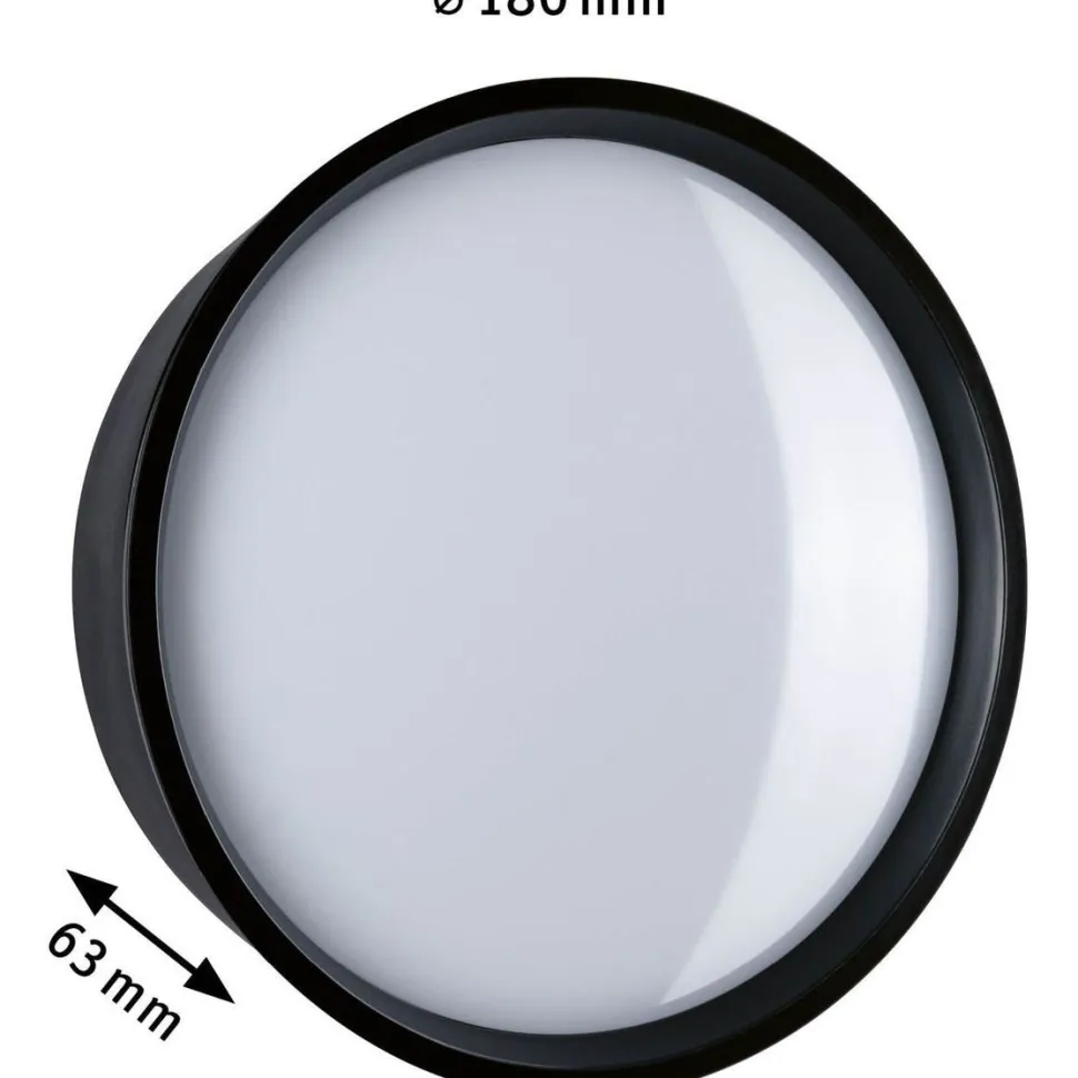 LED-ulkoseinävalaisin Paulmann Platomo, IP44, 18cm, 3000K, korroosionkestävä, valkoinen