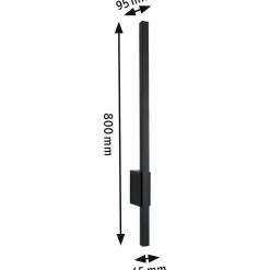 LED-ulkoseinävalaisin Paulmann Stan, IP44, 80cm, 3000K, korroosionkestävä, antrasiitti
