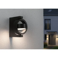 LED-ulkoseinävalaisin Paulmann Swivea, IP44, 18.3x20.6cm, 3000K, antrasiitti