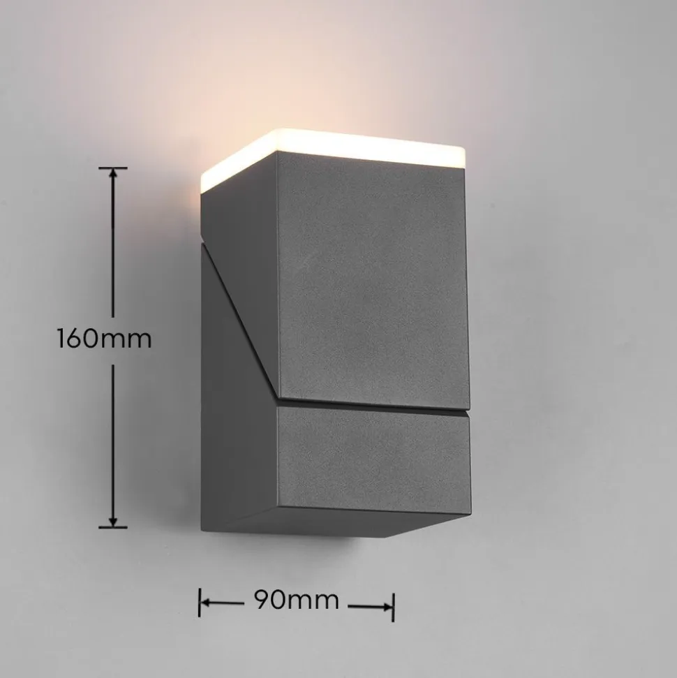 LED-ulkoseinävalaisin Trio Avon 1-osainen antrasiitti